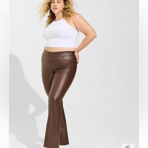 Full Length Signature Waist Faux Leather Slim Boot Legging Torrid 2